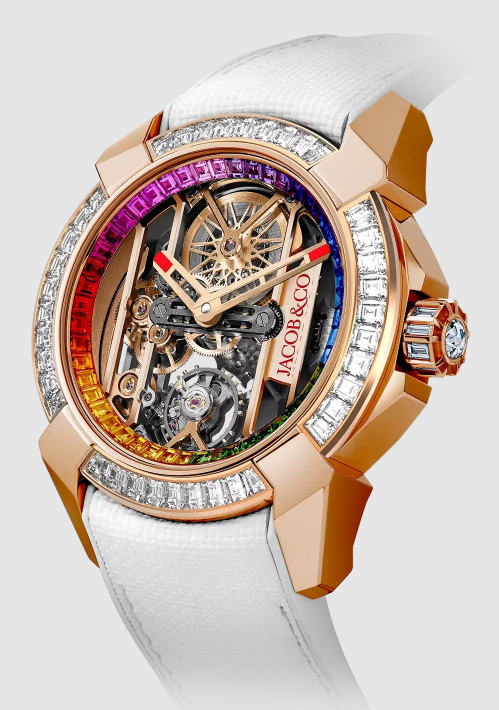 (image for) Jacob & Co epic x baguette RAINBOW EX100.43.BD.BF.A Replica watch